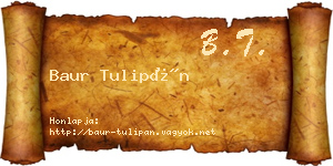 Baur Tulipán névjegykártya